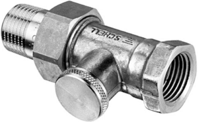 Schell Raccord radiateur R 3/4xG 3/4 IG, DG, coupure, MS nickelé (141180499)