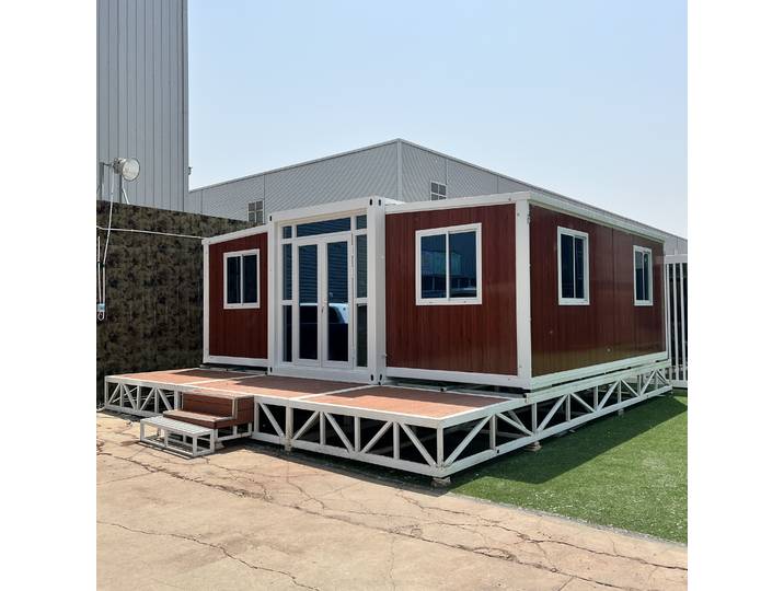 Maison préfabriquée personnalisée prête à l'emploi à 3 chambres, maisons modulaires préfabriquées, maison conteneur extensible, mini-maisons