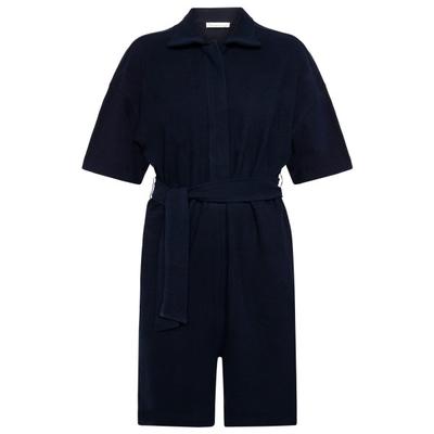 KnowledgeCotton Apparel - Women's Posey Wide Fit Bouclé Suit - Jumpsuit Gr XS blau