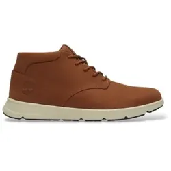 Timberland für Herren. TB0A6C7TEM71 Braune Leder-Chukka-Stiefeletten Parker Street (41.5), Wohnung, Nobuck, Schnürsenkel, Lässig