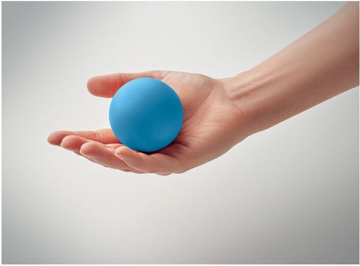 FUNBALL Balle rebondissante caoutchouc bleu