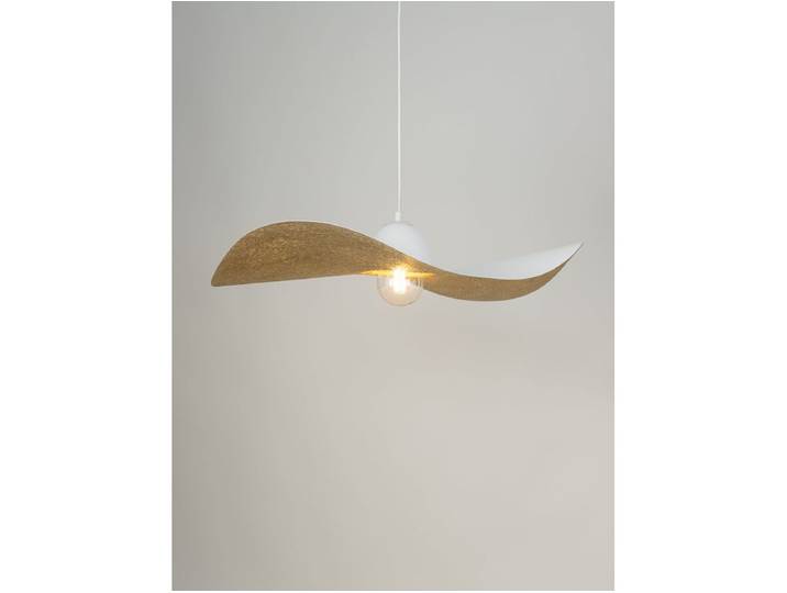 Lustre KIRAN bicolore blanc en acier