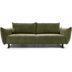 BETTSOFA UNO Grün Chenille-Stoff mit Schlaffunktion