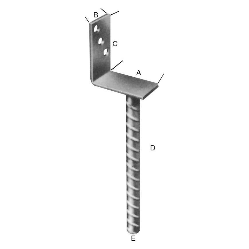 Magni Pfostenträger tzn L-Form 75 CE (4053569231442)