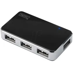 DIGITUS DA-70220 - DIGITUS USB 2.0, 4-Port, schwarz/alu, inkl. NT