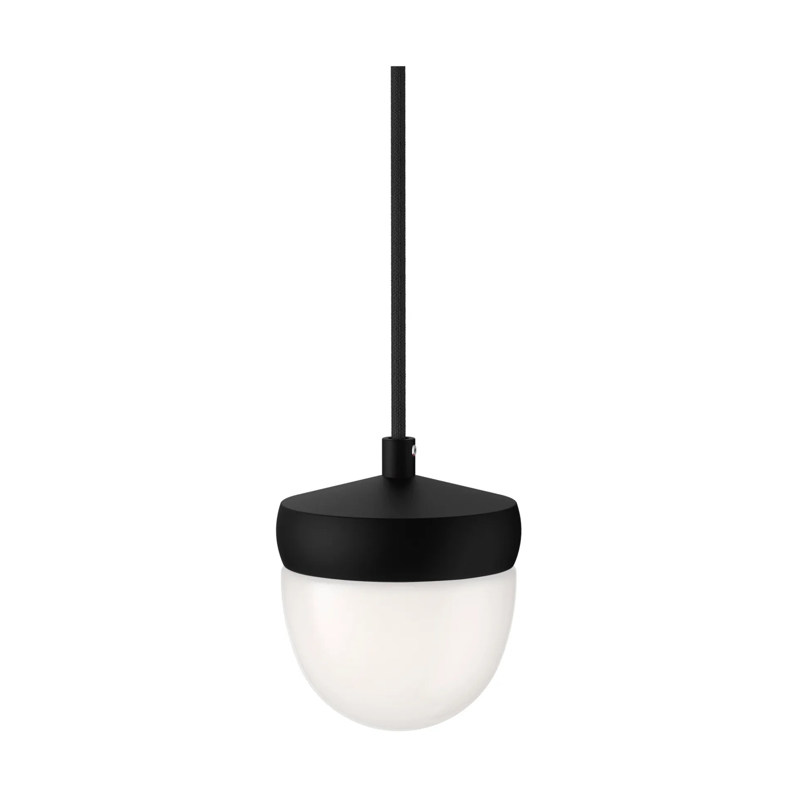 Noon Pan hanglamp frosted zwart