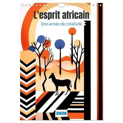 L'esprit africain (Calendrier mural 2026 DIN A4 horizontal), CALVENDO calendrier mensuel