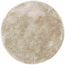 Teppich Crown aus Stoff, modern rund, Beige, Ø 250 cm, weiche Qualität für Dein Zuhause