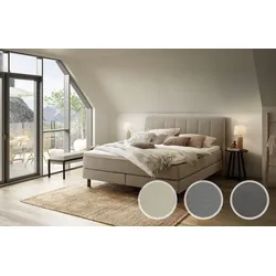Hasena »Donna« Boxspringbett 200x200 cm / Pace grey / Glamour-Top