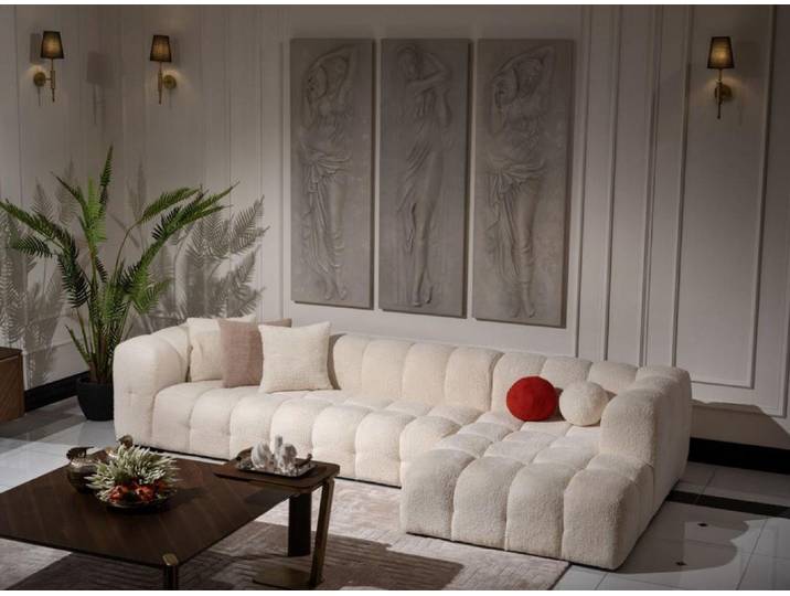 JVmoebel Ecksofa Elegantes weißes Polstersofa mit hochwertiger Verarbeitung, 1 Teile, Made in Europa