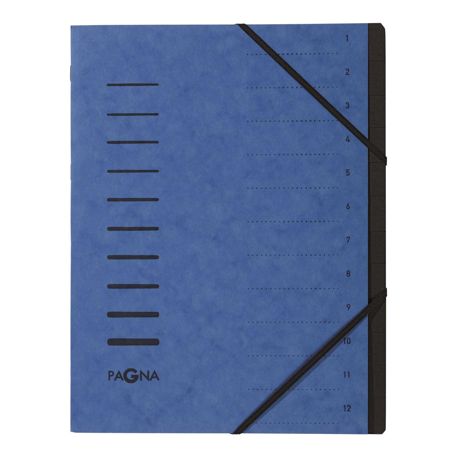 PAGNA Ordnungsmappe 12 Fächer - blau 40059-02