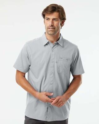 Columbia 212484 Men's PFG Slack Tide Camp Shirt in Cool Grey size Medium   Polyester