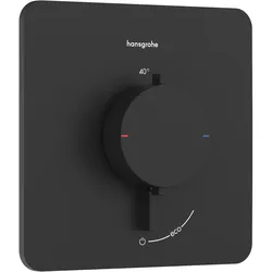 Hansgrohe Ecostat Comfort Q Thermostat Unterputz, Mattschwarz, 1 Verbraucher, Temperatur- und Volumensteuerung, einfache Installation