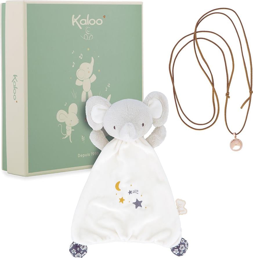 Kaloo Bola Geschenkdoos met Olifant Knuffel Wit