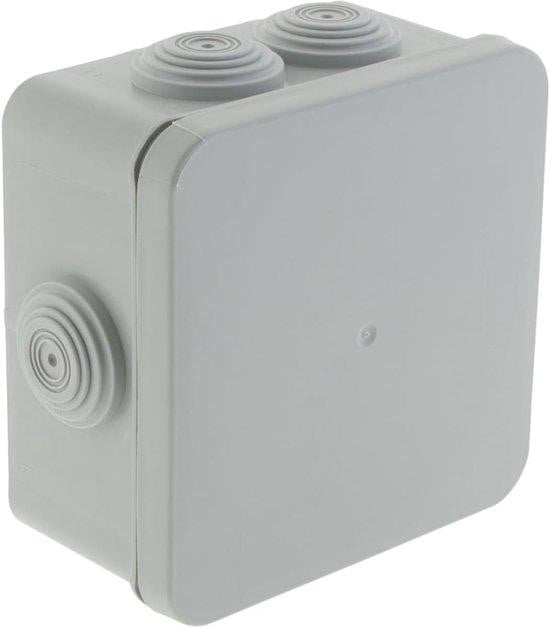 Waterdichte aansluitdoos voor elektrische installaties, IP55 stofdicht, Wit, B/D/H: 10 x 10 x 5,2 cm