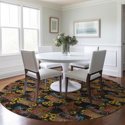 Addison Rugs Premium Washable Super Soft Farmhouse Rooster Basket Mayfield Rug