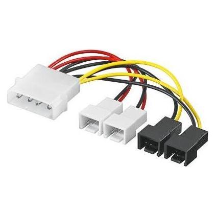 PremiumCord Stromkabel FAN 5,25""-2x 12V, 2x 5V TX 3pin (kn-5)