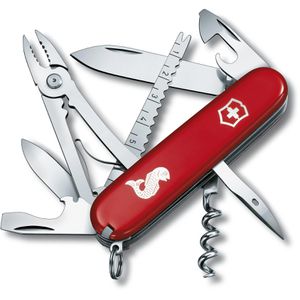 Victorinox Taschenmesser Angler, 1.3653.72, rot, 19 Funktionen, mit Kunststoffgriff & Edelstahl-Zweihandklinge