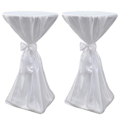 vidaXL 2 x Tischhusse Stehtischhusse weiß 70 cm