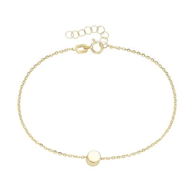Armband LUIGI MERANO "mit rundem Mittelteil, Gold 375", gold, Armbänder, Herren, 18cm, Gelbgold 375, Armband