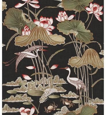 Veer Decor Lotus Pond Tapestry Wallpaper