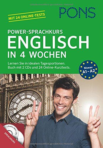 PONS Power-Sprachkurs Englisch in 4 Wochen: Lernen Sie in idealen Tagesportionen. Buch mit 2 CDs und 24 Online-Kurztests - Preis vom 09.10.2026 07:28:09 h