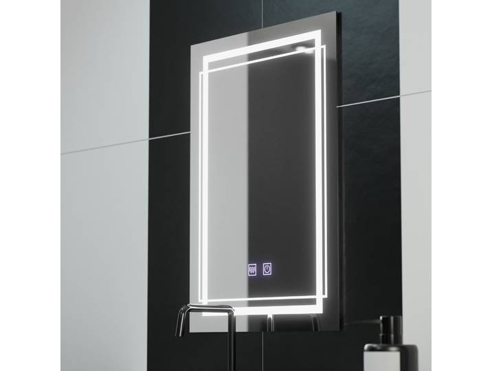 Miroir Led Rectangulaire 60x80 Touch Systeme Desembuage Gradable