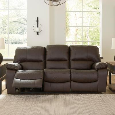 "Signature Design by Ashley Leesworth Brown Reclining Power Sofa - 88""W x 41""D x 41""H"