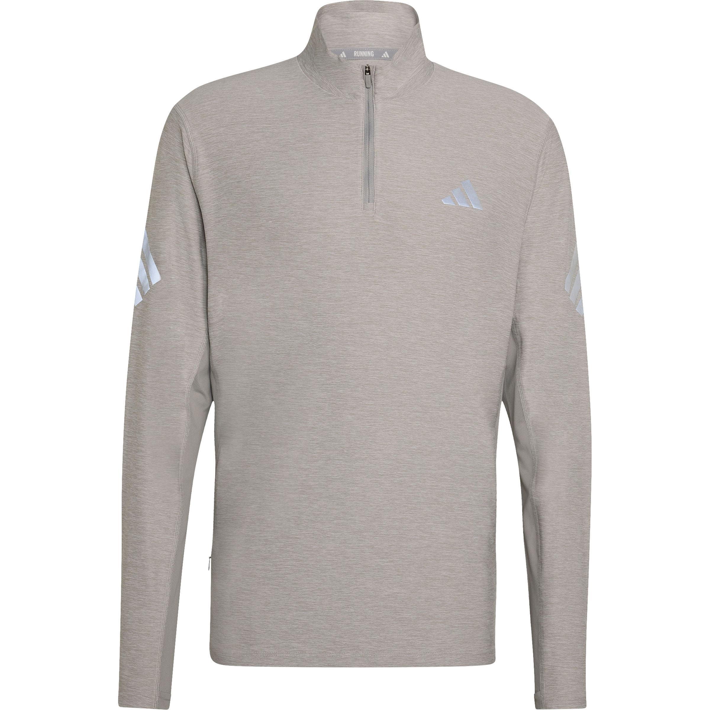 adidas Iconic Running Half Zip Herren Laufshirts grau Größe L Laufen | Training & Fitness Schnell trocknend
