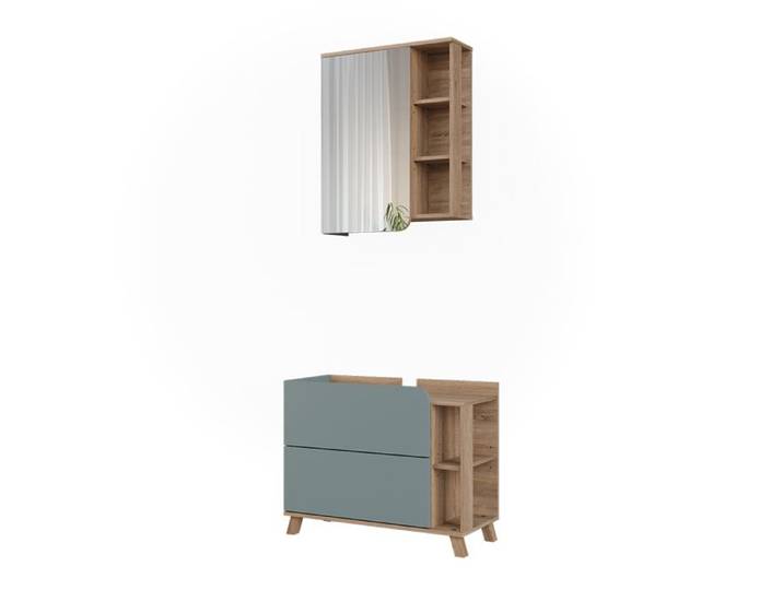 Meubles bain Karen 2 pièces Bleu/Sonoma Vicco 65839