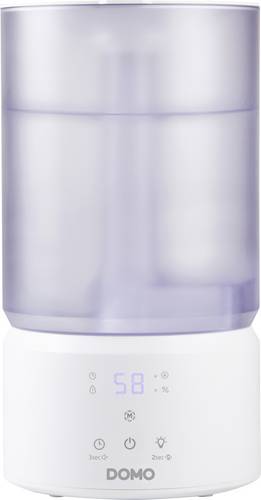 DOMO DO267HD Ultraschall-Luftbefeuchter 75m³ 23W Weiß, Durchsichtig