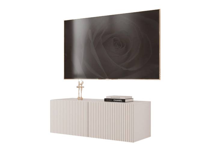 Idohome Tv-Lowboard Angel Kaschmir hängend mit LED-Beleuchtung 100 cm, Uni, Rechteckig, 100x36x40 cm, Wohnzimmer, TV Möbel, Lowboards, Lowboards hängend