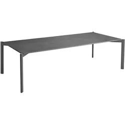 Gartencouchtisch Hallavara aus Stein und Edelstahl, modern, anthrazit, 146x66 cm