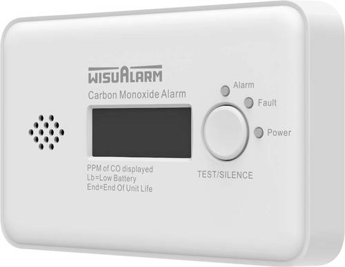 Wisualarm DHI-HY-GC20D-R8 Kohlenmonoxid-Melder vernetzbar batteriebetrieben detektiert Kohlenmonoxid