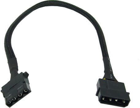 Phobya 4Pin Molex Stromverl&auml;ngerung - Schwarz 30cm