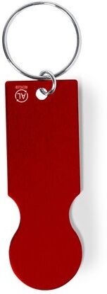 Porte-Clés Monnaie Pratique Personnalisé Talgun aluminium recyclé  rouge