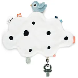 Done by Deer, Schmusetuch, Baby-Kuscheltuch Happy clouds Blau (37 x 33 cm)