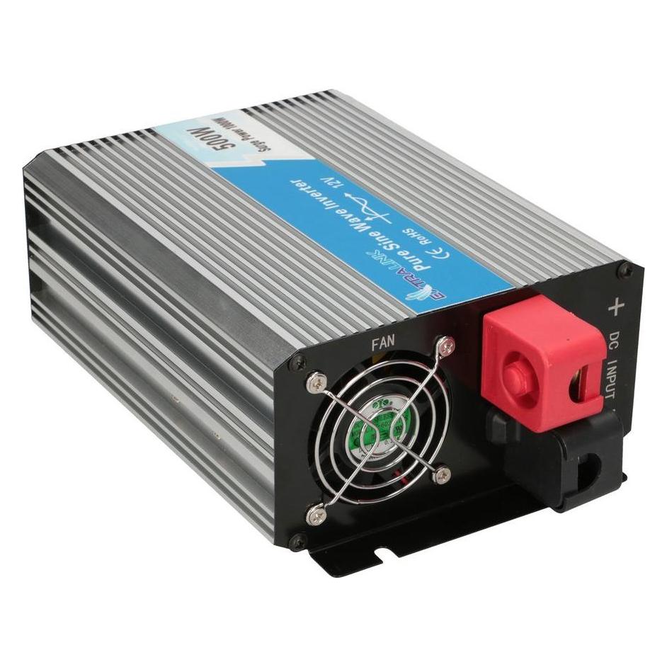 Extralink CAR VOLTAGE CONVERTER -,, PURE SINUS OPIP-500W power adapter/inverter Auto Aluminium (EX.18075)