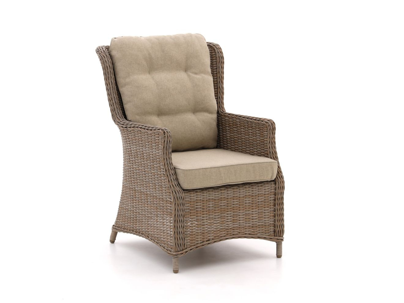 Intenso Furniture Lounge tuinstoel Milano in beige rattan voor tuin of balkon