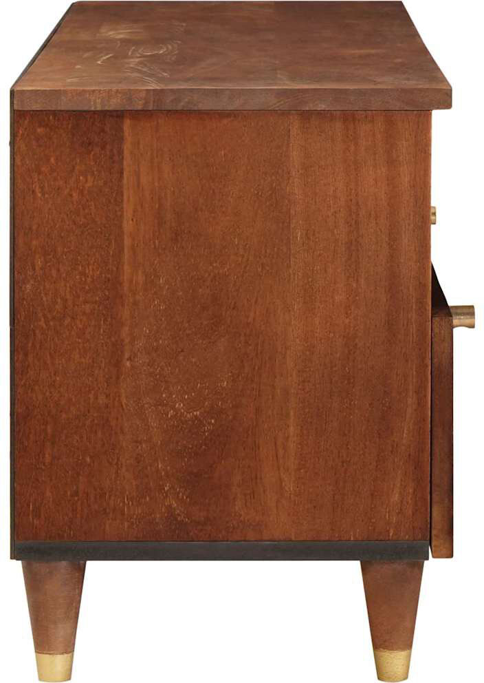 George Oliver TV Cabinet with Drawer with Shelf Brown Solid Mango Wood Media Storage Brown 46cm H X 100cm W X 33.5cm D