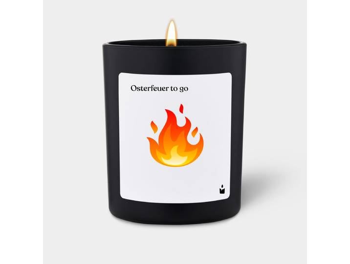 Duftkerze Schwarz Flowery Osterfeuer to go