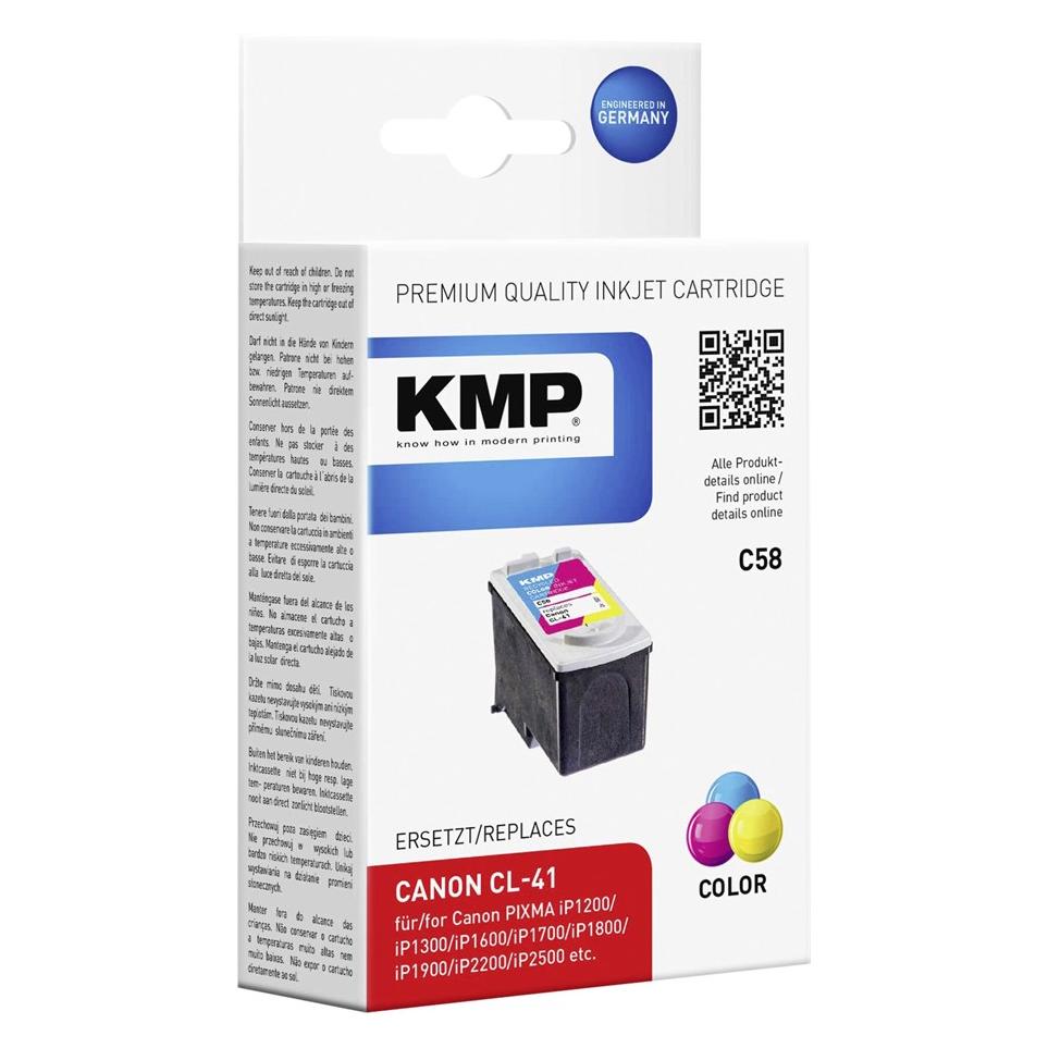 KMP C58 Tintenpatrone color kompatibel mit Canon CL-41 (C, M, Y) (1501,4030)