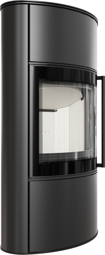 Kaminofen aus Stahl BJORN/W Ø 150 8 kW mit Türfeder