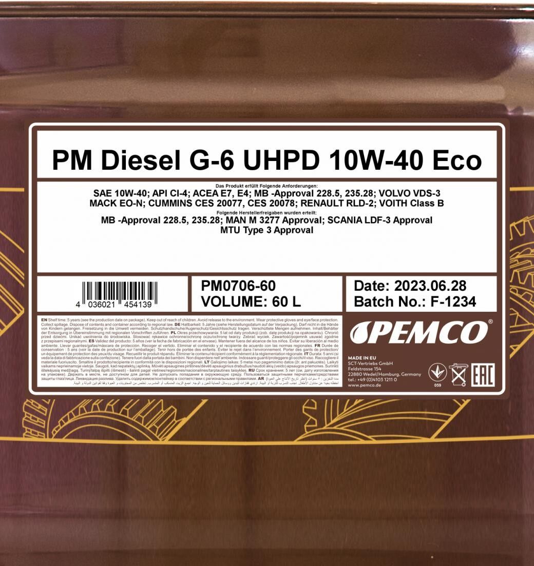 PEMCO PM0706-60 Motorolie
