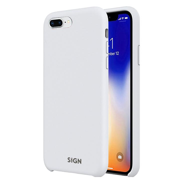 SIGN Liquid Silicone Case for iPhone 7 & 8 Plus - White (Apple iPhone 7 Plus, Apple iPhone 8 Plus) (SN-SIL78PWHITE)