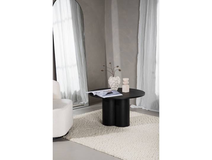 Venture Home Olivia, runder Couchtisch, modern & elegant, Ø 80 cm Sofatisch, MDF, rund, sanft geformt, anspruchsvoll, klar