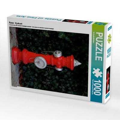 CALVENDO Puzzle Roter Hydrant | 1000 Teile Lege-Größe 64x48cm Foto-Puzzle für glückliche Stunden