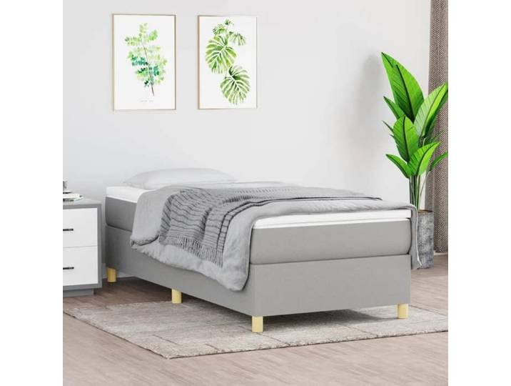 SOLO - NEUF Cadre de lit 1 places - design contemporain - pour Adulte - gris clair 90x190cm tissu 3100 3246