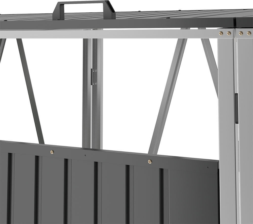 Living and Home Bin Store Black 116cm H X 242.5cm W X 81.5cm D