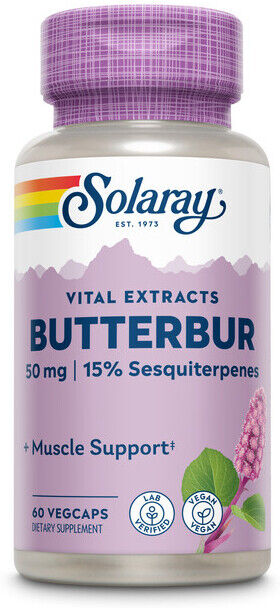 Solaray Butterbur 50 mg 60 Vegetable Capsules